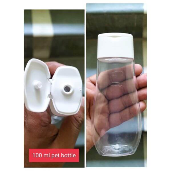 Cosmetic Face Wash Tube with Flip Top Cap - Transparent (100ml)