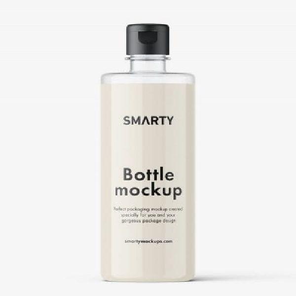 Cosmetic Sleek Slant Shoulder Pet Bottle with Flip Top Cap - Clear (200ml)