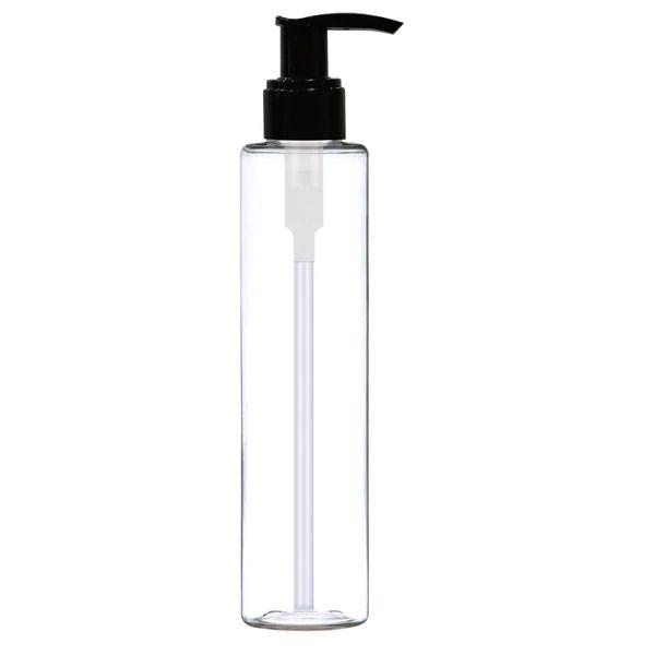 Cosmetic Sleek Slant Shoulder Pet Bottle with Lotion/ Dispenser Pump - Clear (50ml)
