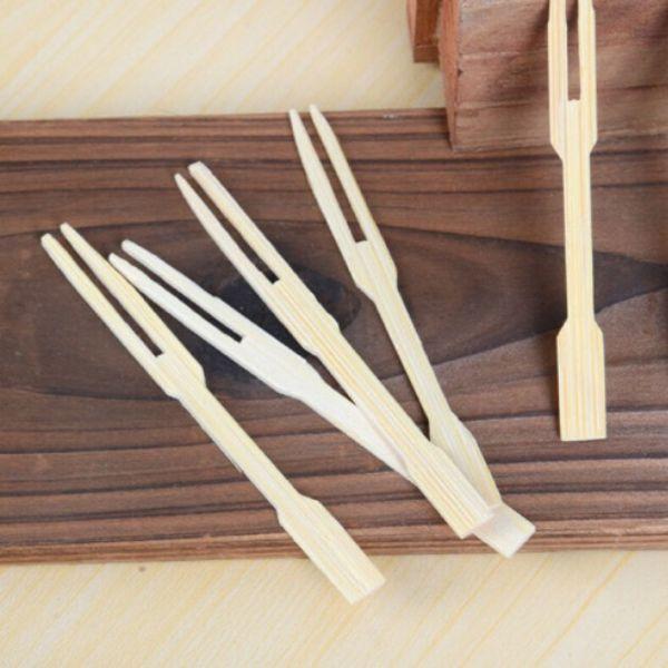 Disposable Cutlery Fruit Fork Brown