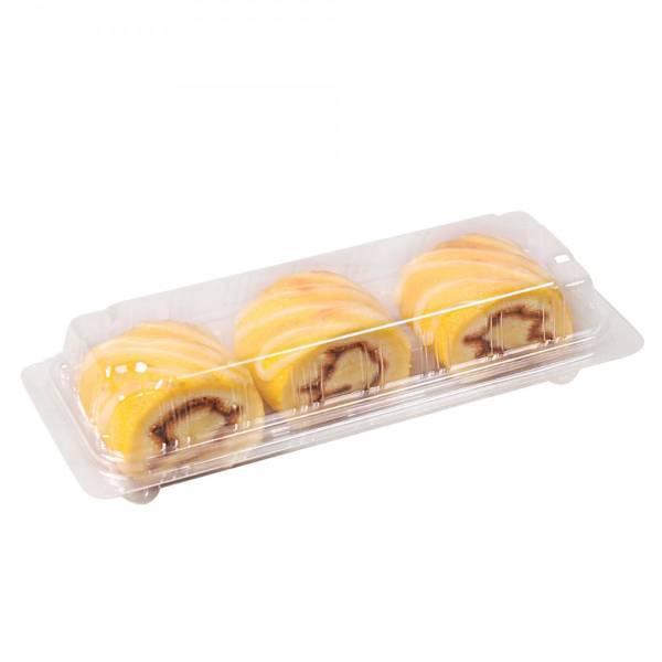 Disposable Hinged Bakery Box Medium (Rectangle) Transparent