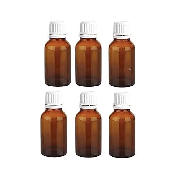 Frosted Amber Glass Bottle +  Cap and Inner Plug  (Black, White, Silver, Gold)