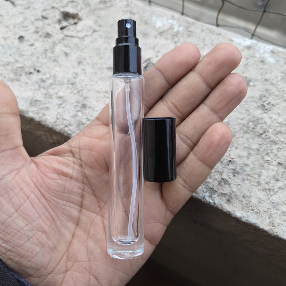 10ml Long Glass Perfume Spray Bottle | Fine Mist Fragrance Dispensing