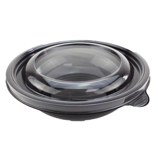 Plastic Food Container + RO Lid - 450ml (Round) Black