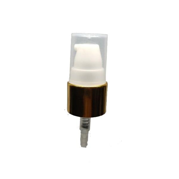 Cosmetic Square Pet Bottle with Gold Serum Pump - Clear (50ml, 100ml)