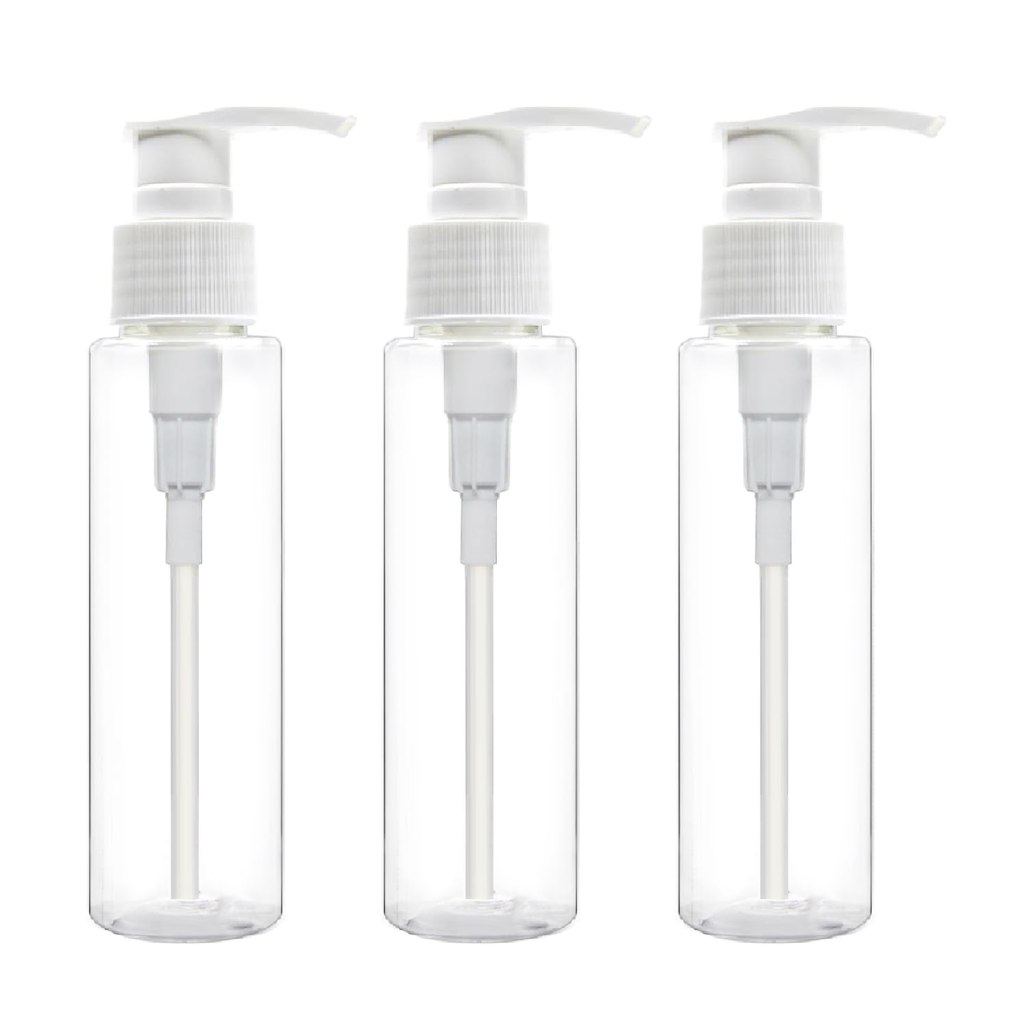 Cosmetic Sleek Slant Shoulder Pet Bottle with Lotion/ Dispenser Pump - Clear (50ml)
