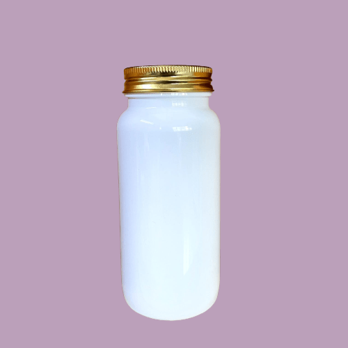 Cosmetic Pet Jar with Aluminium Screw Cap Lid (350gm)