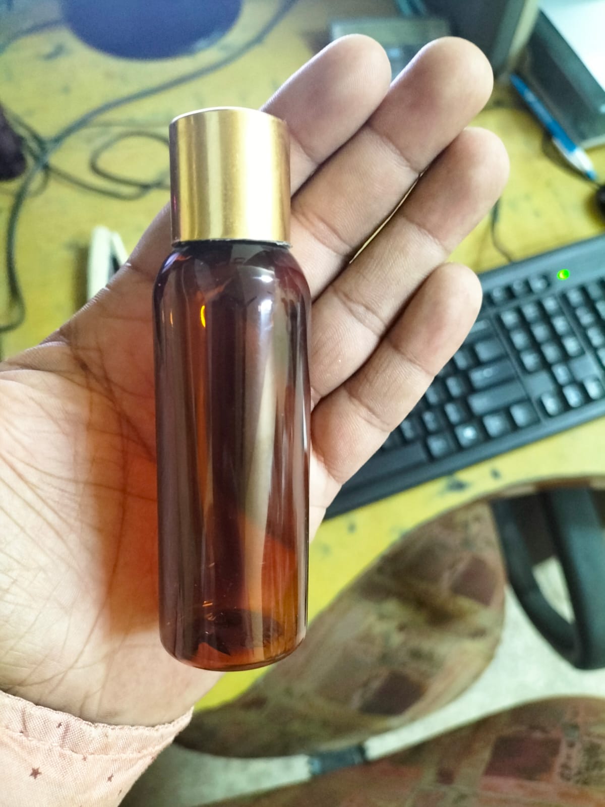 Cosmetic Round Pet Bottle with Screw Cap (nonFTC) - Clear, Amber(50ml)