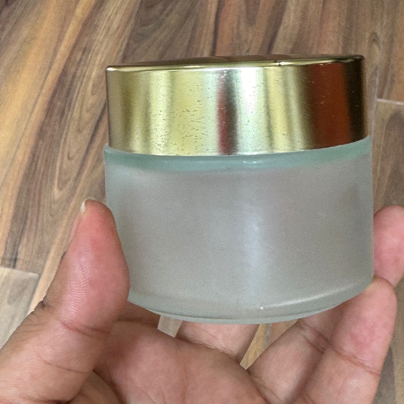 100g Flat Clear Frosted Cosmetic Glass Jar