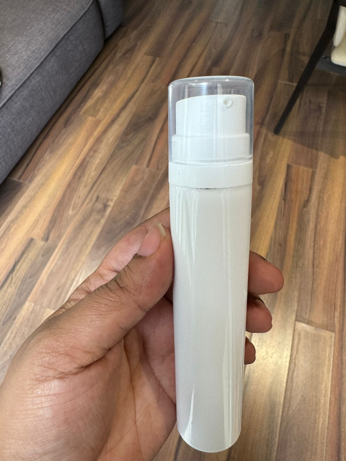 50ml White PP Sleek Airless Pump Bottle