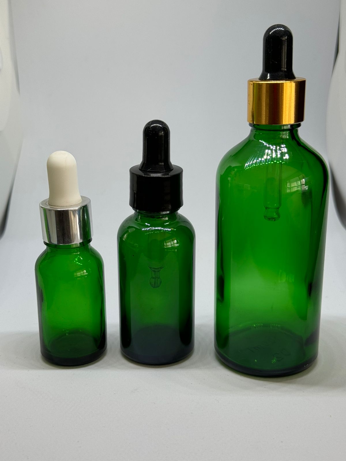 10/50/30/100ml Green Glass Dropper Bottle