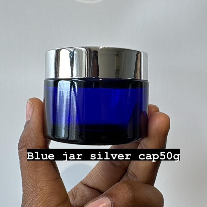 50gm Blue Glass Jar
