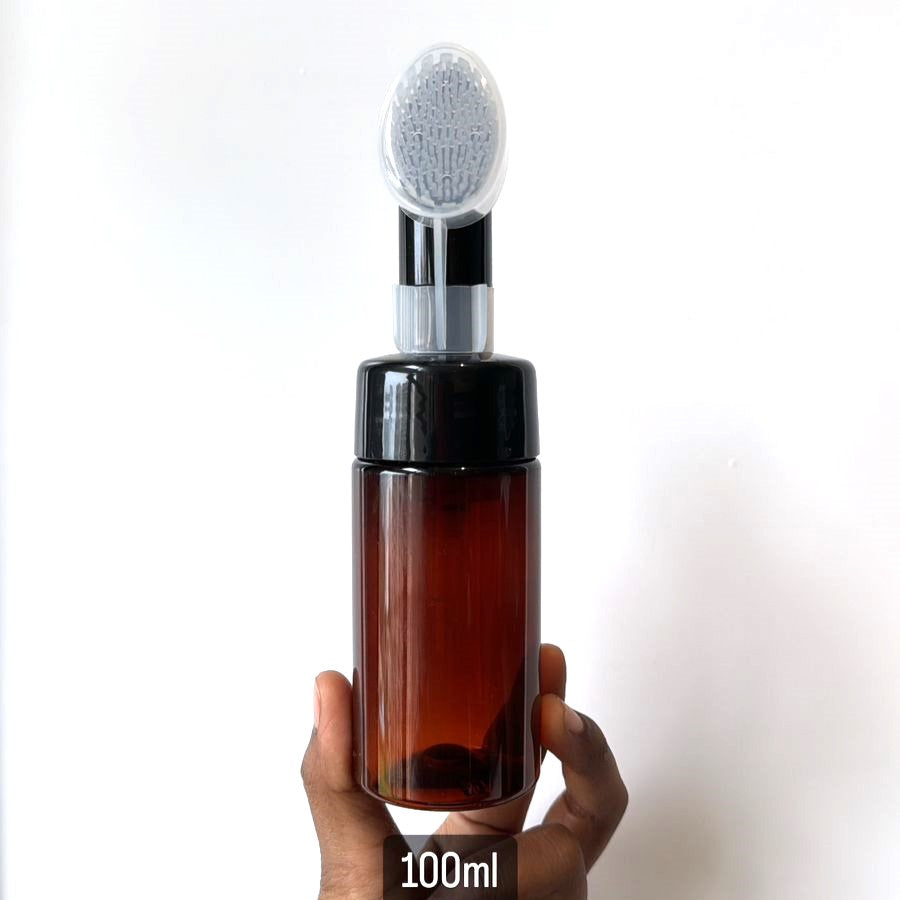 Amber Foaming Bottle With Brush - (100ml)