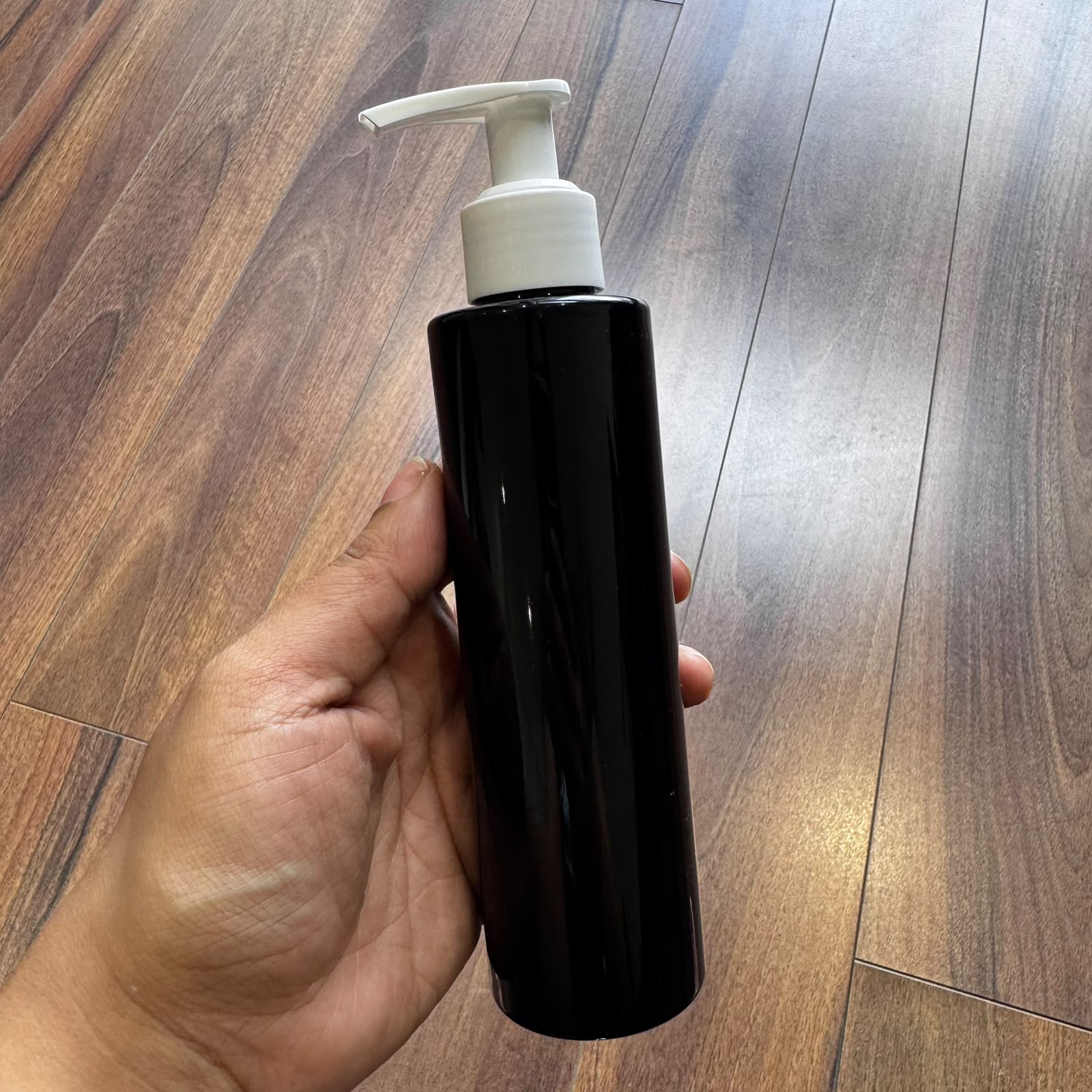 200ml Black Sleek PET + Dispensor Pump Bottle