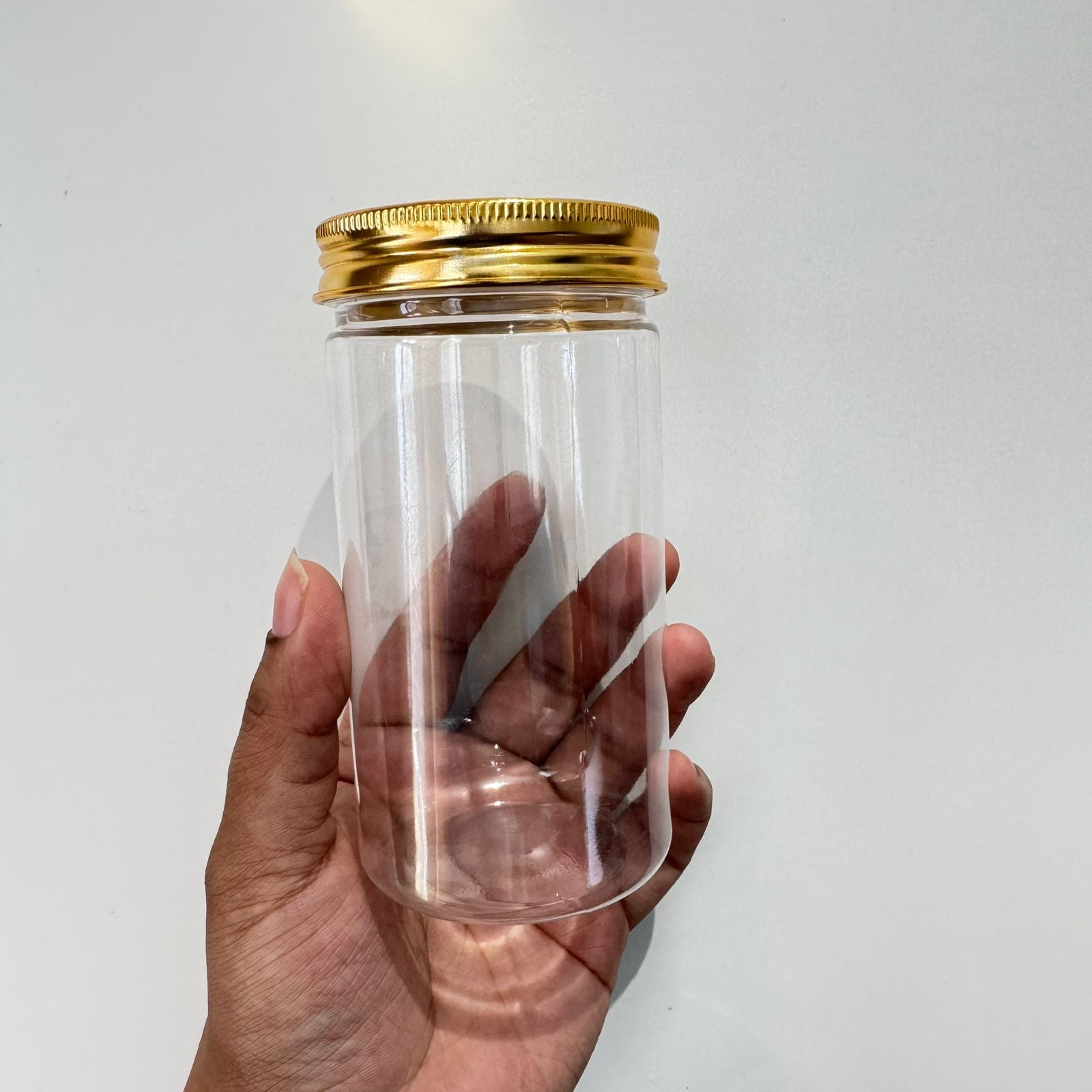 Clear Pet Jar with Aluminium Screw Cap (300gm)