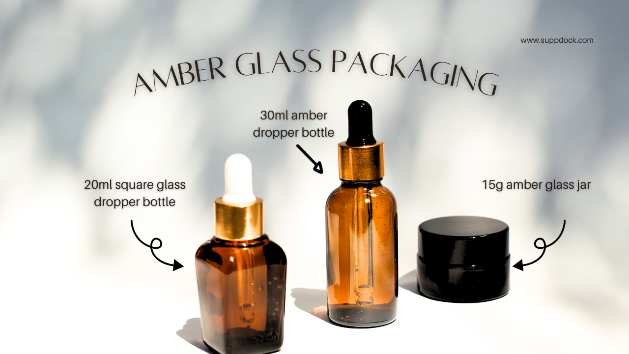 Amber glass packaging